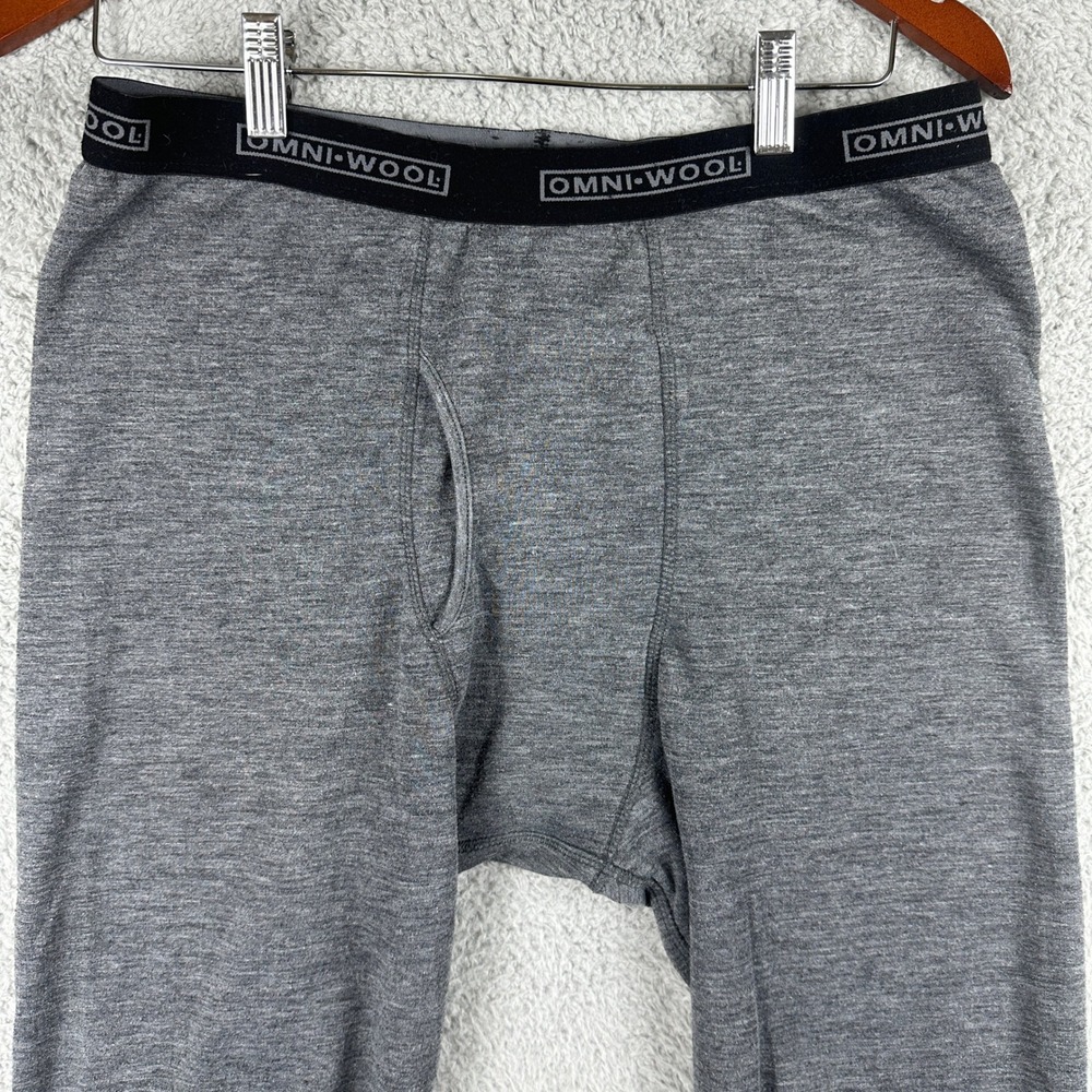 Omni-Wool Base Layer Thermal Leggings Mens Large Gray Wool Blend Long Johns - Picture 3 of 8